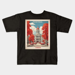 Montreal Canada Vintage Poster Tourism Kids T-Shirt